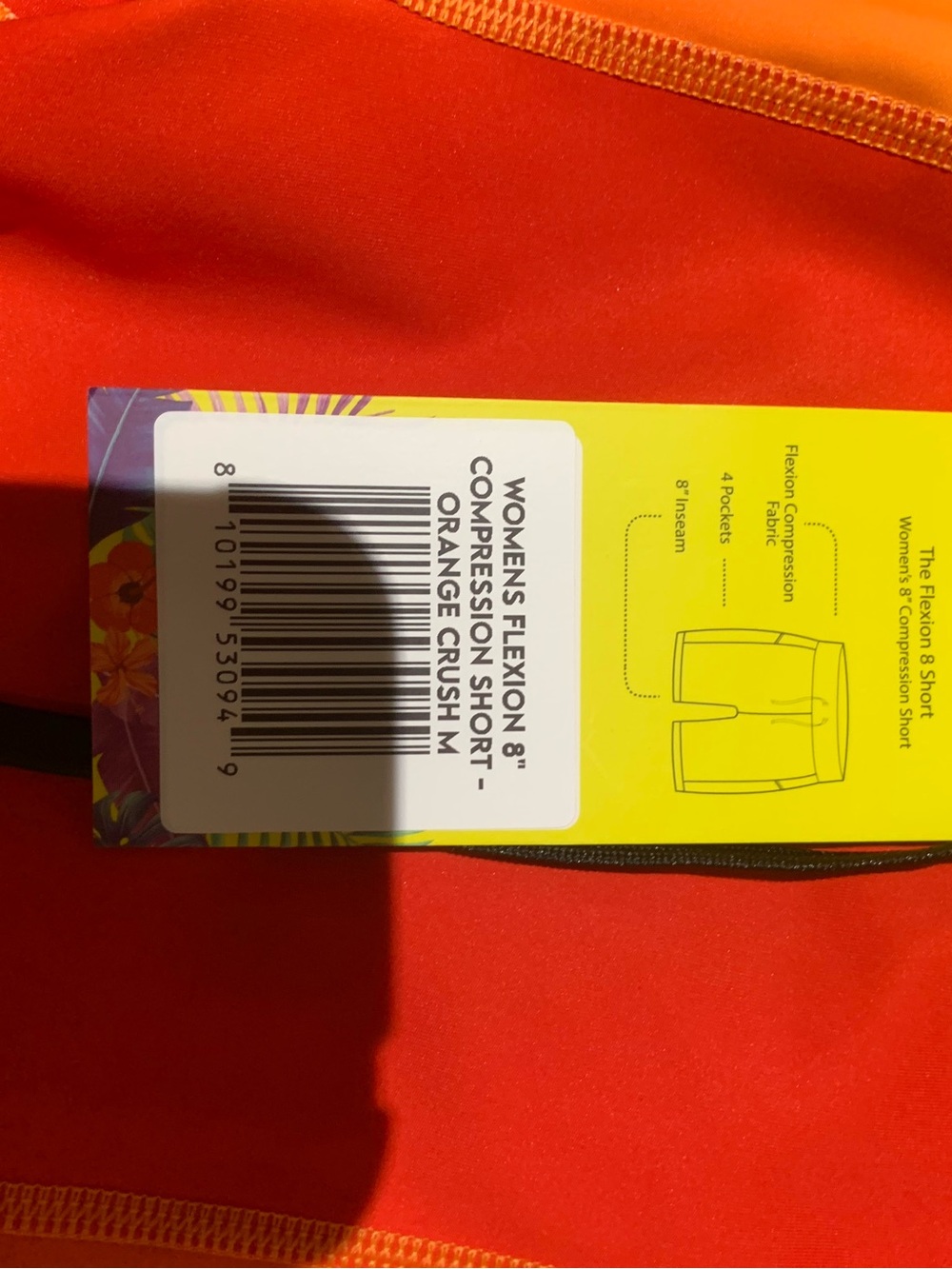 Sprints Gradient Orange-Red Women's Bike Shorts - Picture 6 of 6